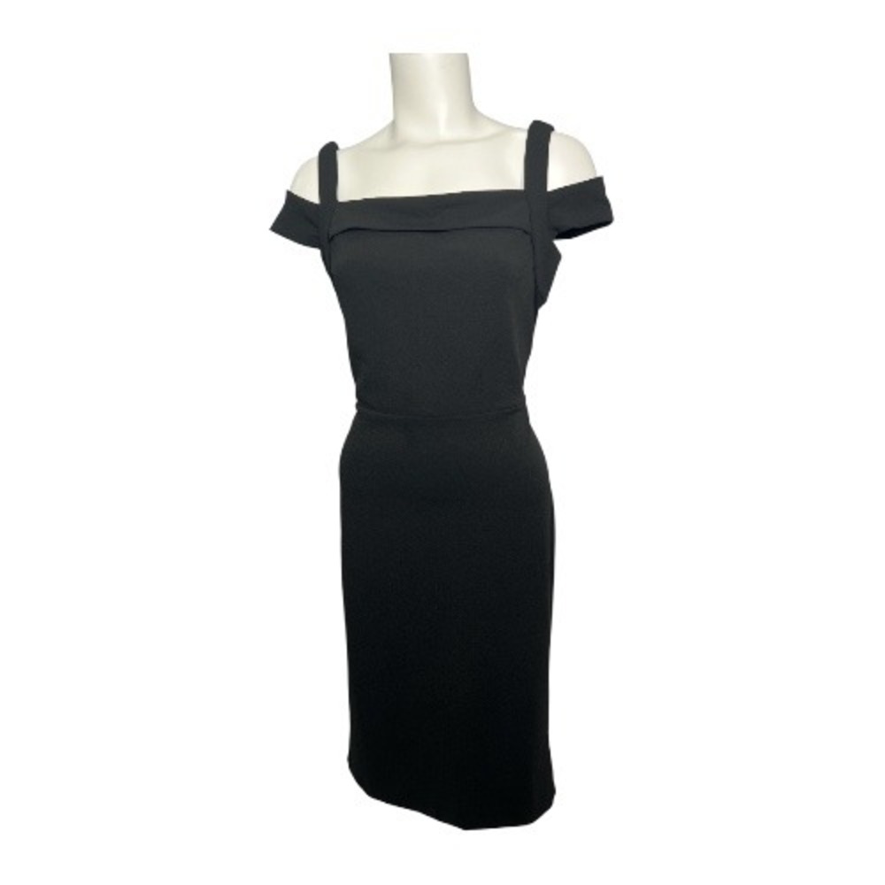 ECI New York‎ Black Off-Shoulder Sleeveless Sheath Dress Cocktail Party sz 4